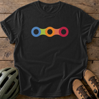 Colorful Chain Tee — black