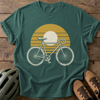 Retro Bike Sunset Tee — blue-spruce