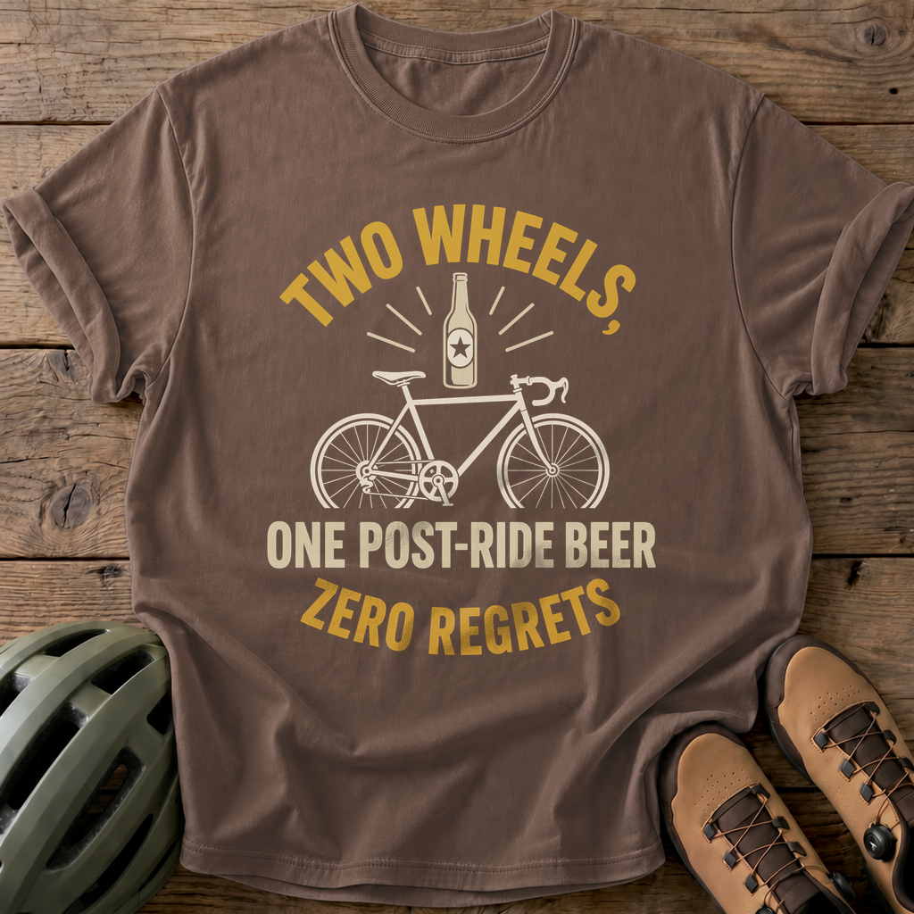 Two Wheels Beer Tee — espresso