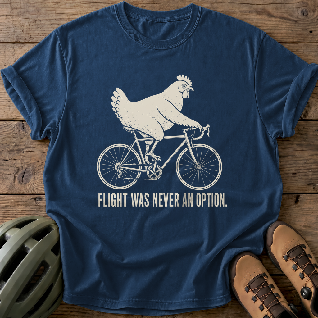 Flightless Cyclist Tee — navy
