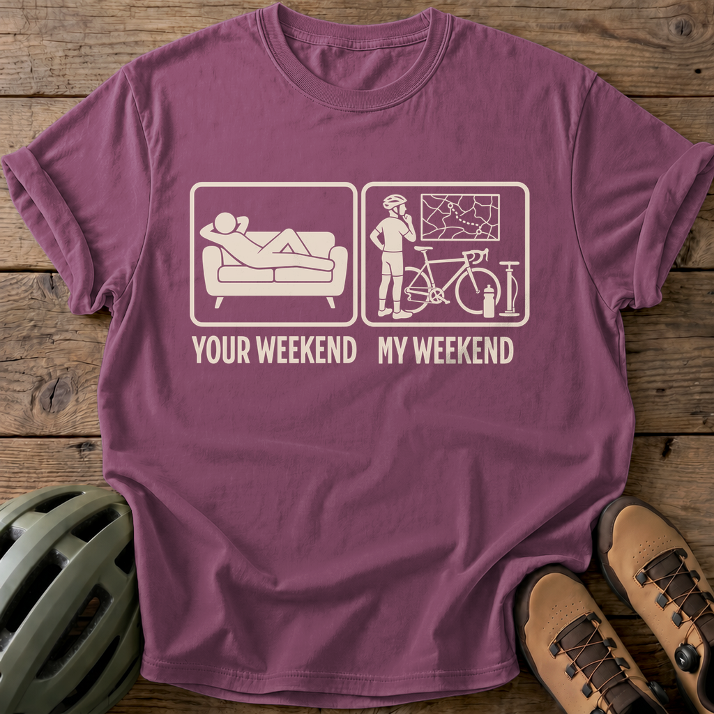 Weekend Cycling Tee — berry