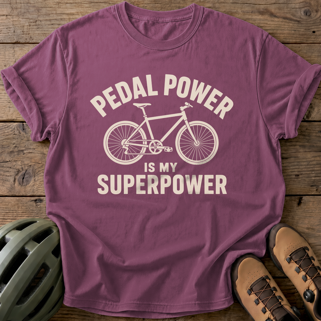 Pedal Power Tee — berry