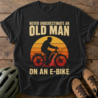 Old Man E-Bike Tee — black