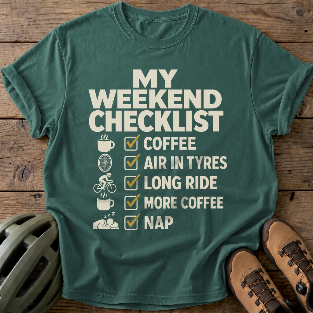 Weekend Checklist Tee — blue-spruce