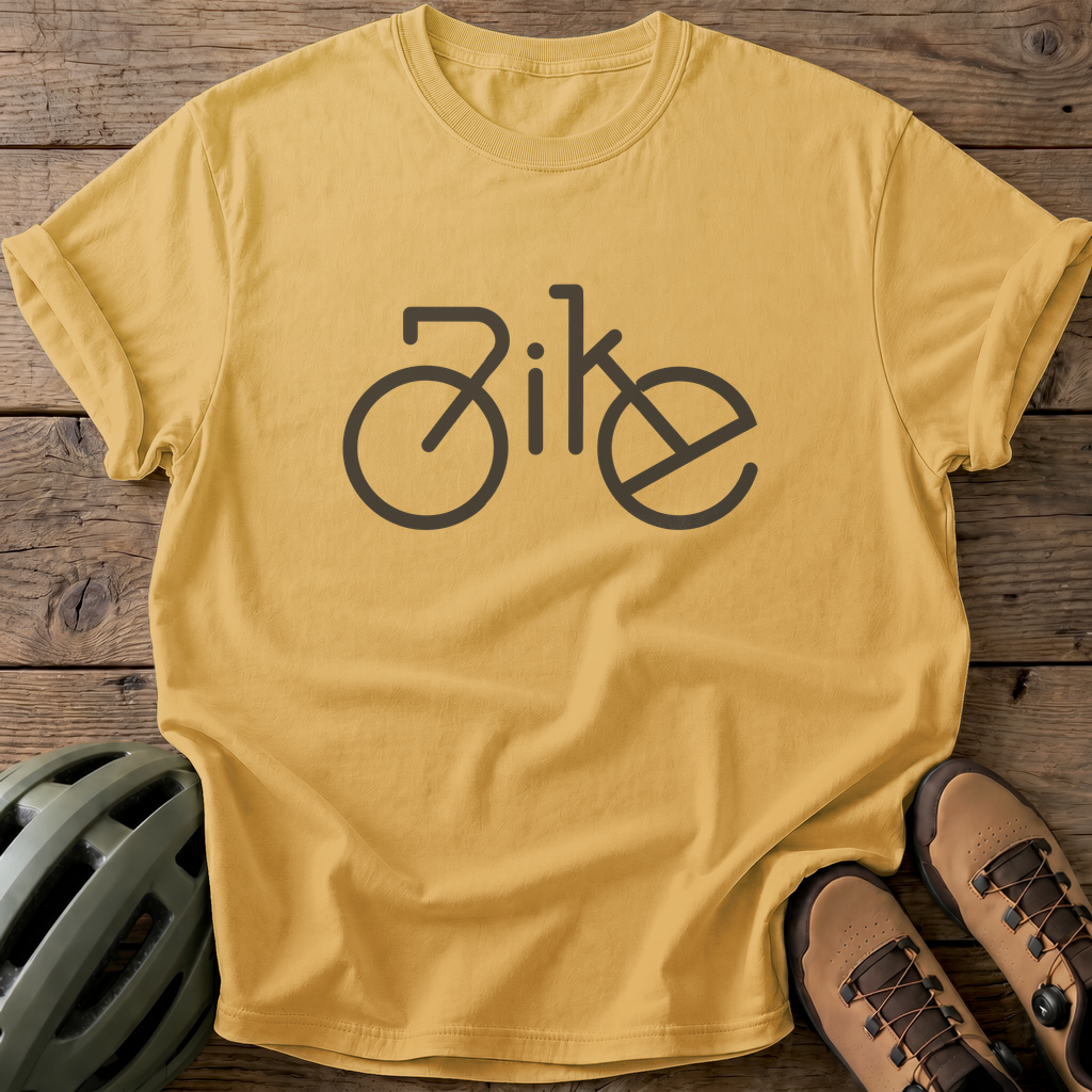 Bike Minimal Tee — mustard