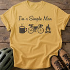 Simple Man Cycling Tee — mustard