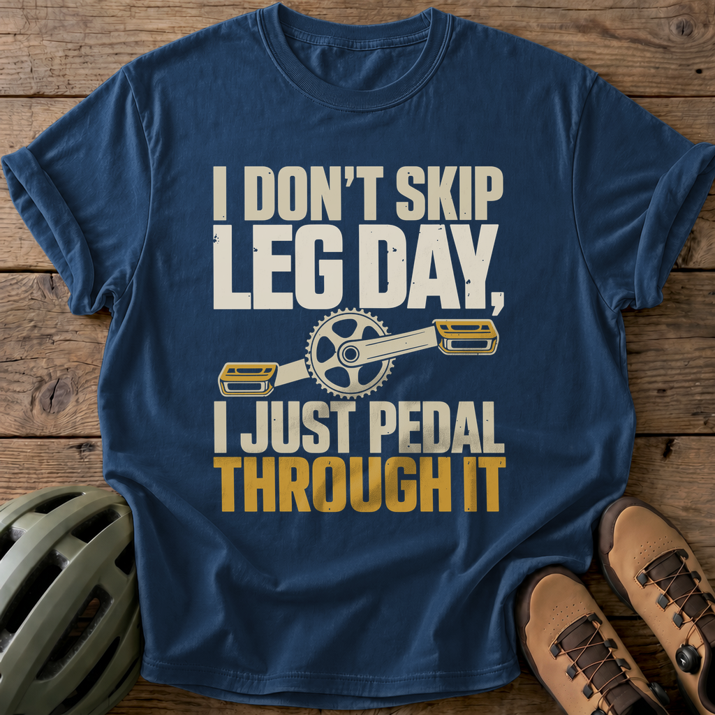 Pedal Through It Tee — navy