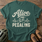 Alive Pedaling Tee — blue-spruce