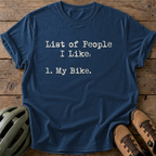 Bike Love List Tee — navy