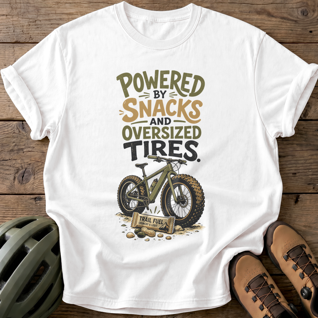 Snacks & Tires Tee — white