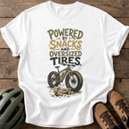 Snacks & Tires Tee — white
