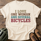 One Woman Several Bicycles Tee — ivory