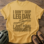 Pedal Through It Tee — mustard