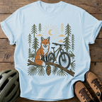 Fox And Bike Adventure Tee — chambray