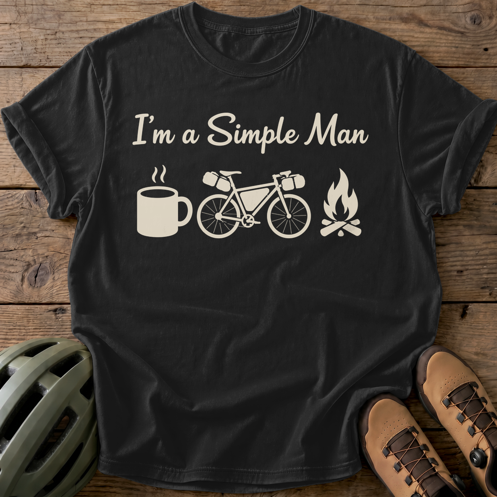 Simple Man Cycling Tee — black