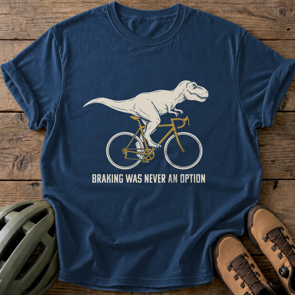 No Brakes Dino Tee — navy