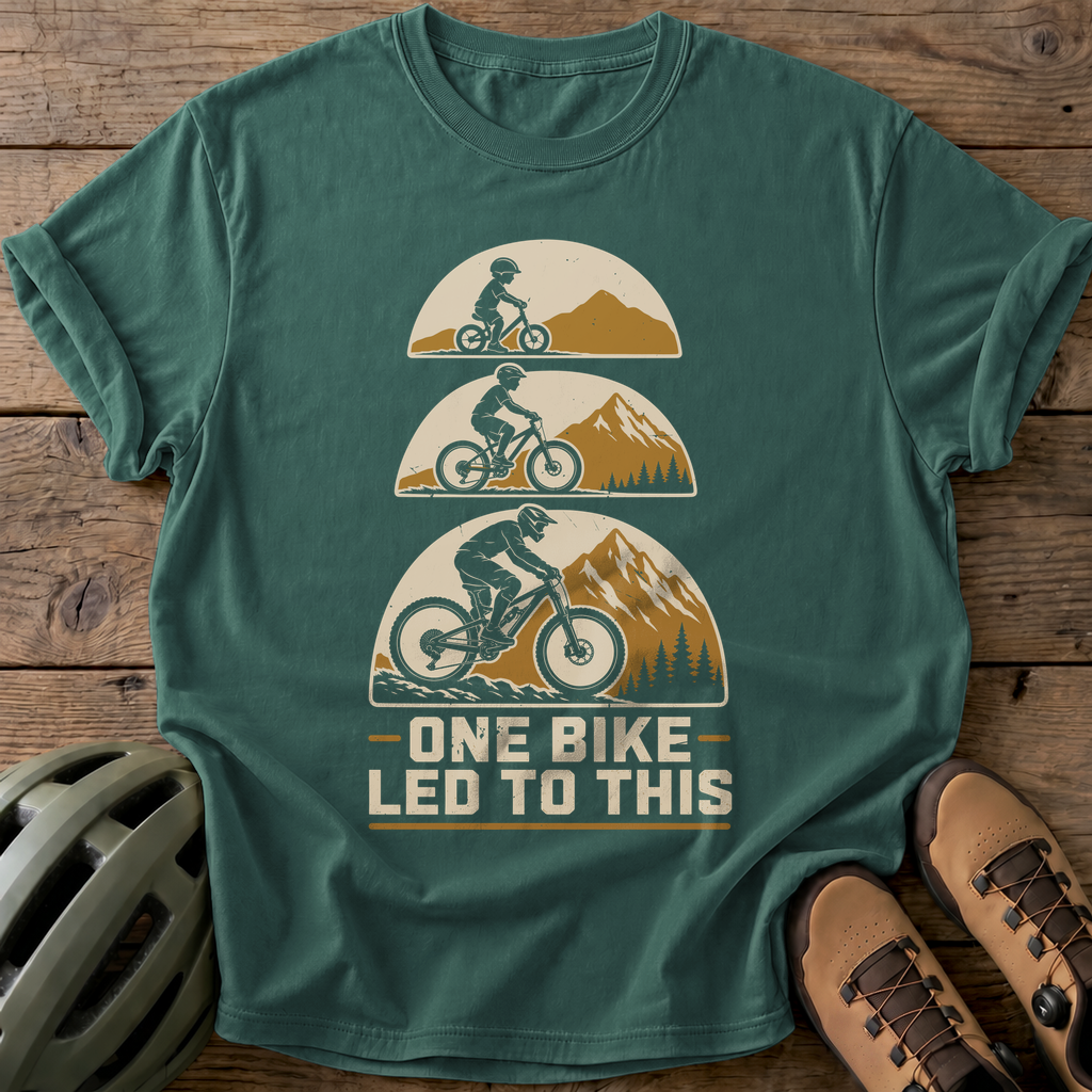 One Bike Led To This Tee — blue-spruce