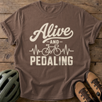 Alive Pedaling Tee — espresso