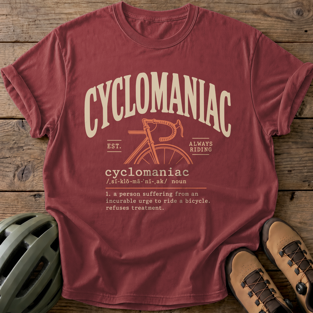 Cyclomaniac Tee — brick