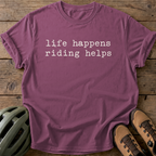 Riding Helps Tee — berry