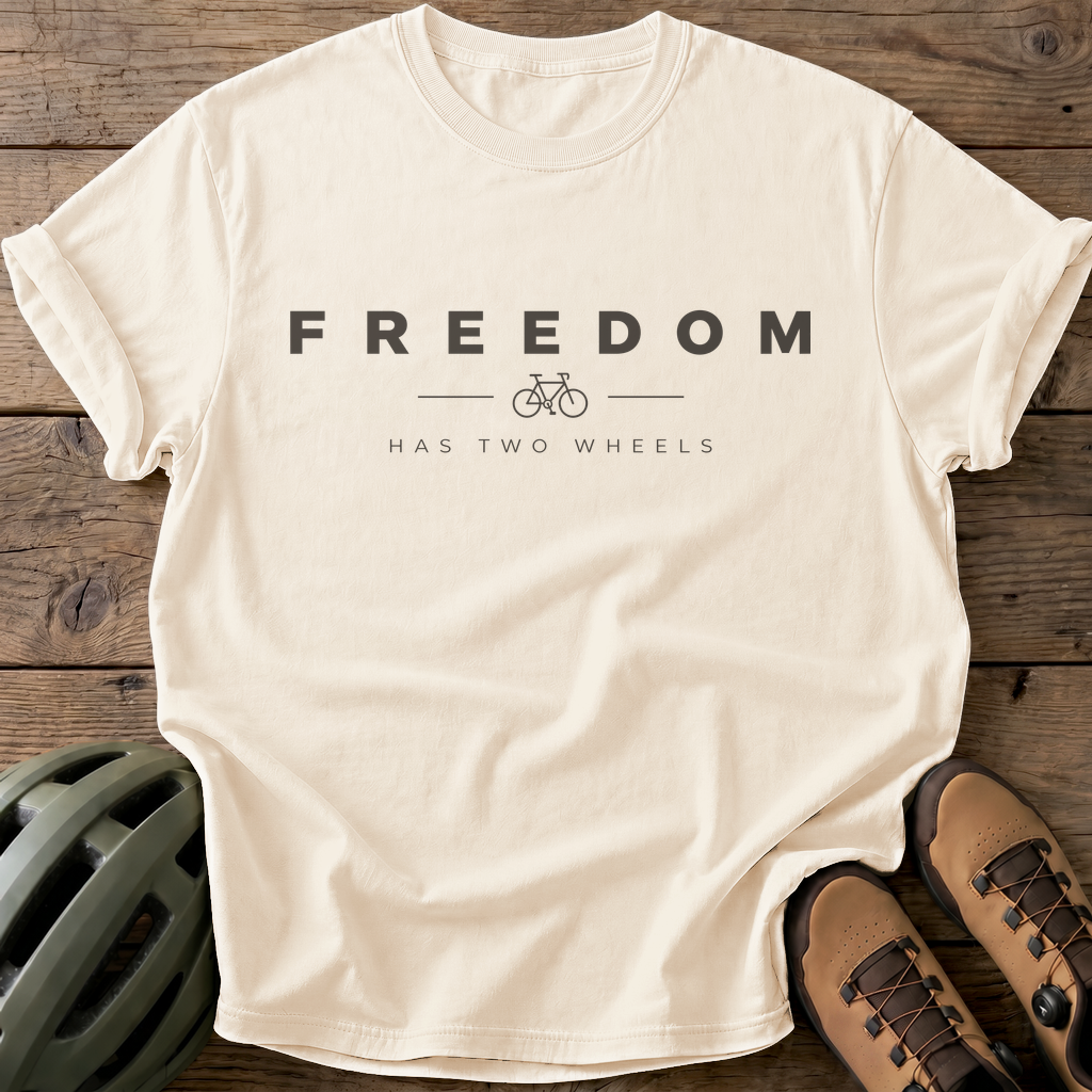 Two Wheels Freedom Tee — ivory