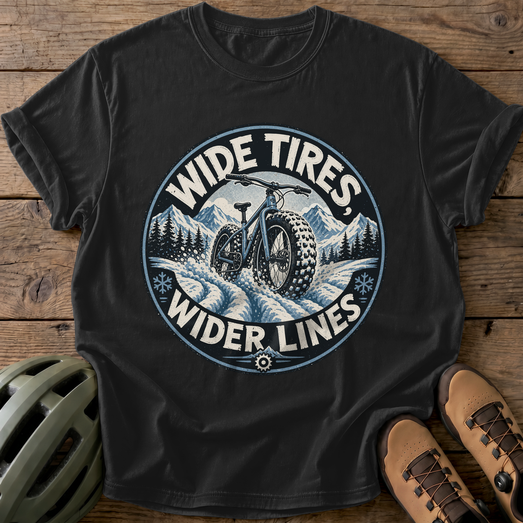 Wide Tires Tee — black