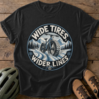 Wide Tires Tee — black