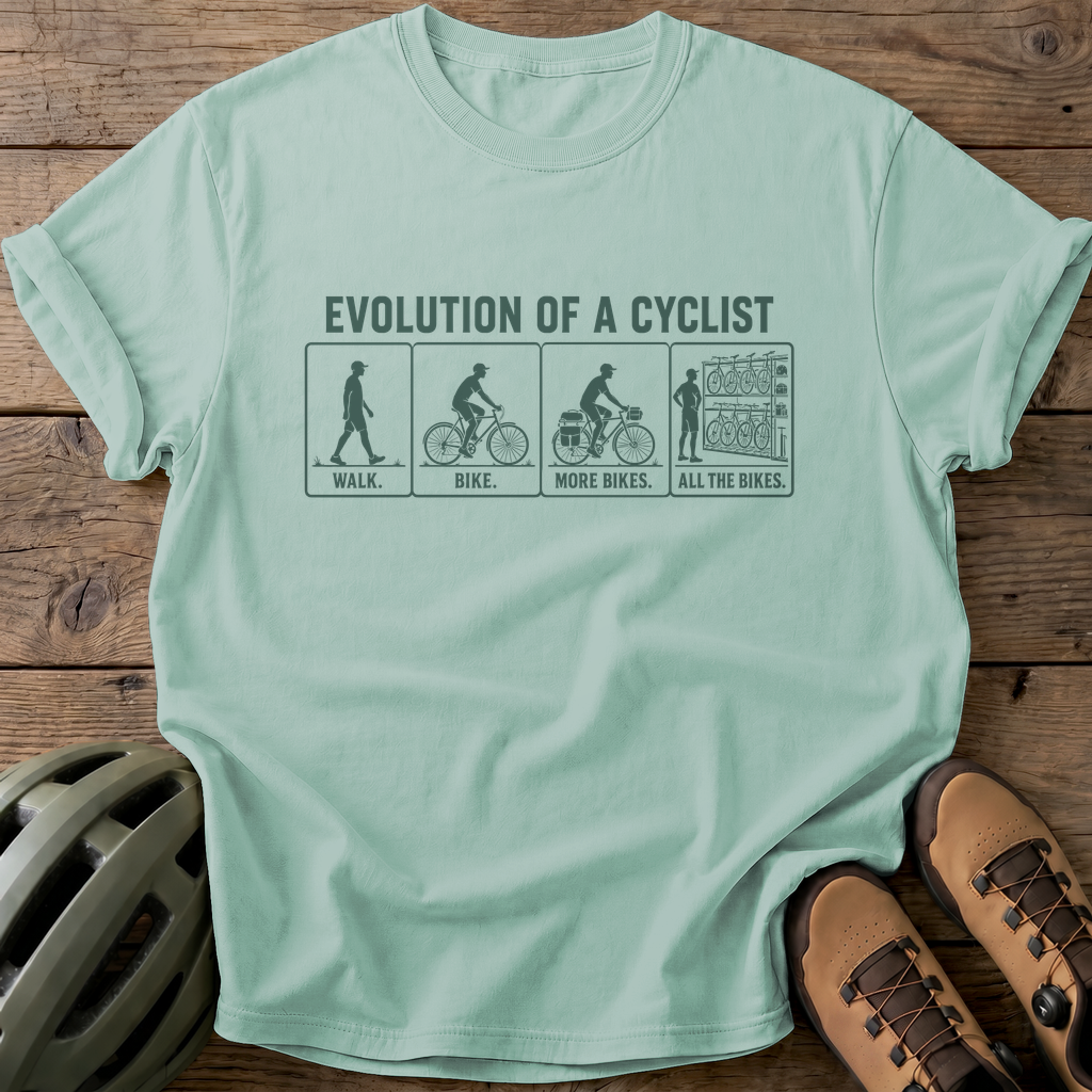 Evolution Of A Cyclist Tee — bay