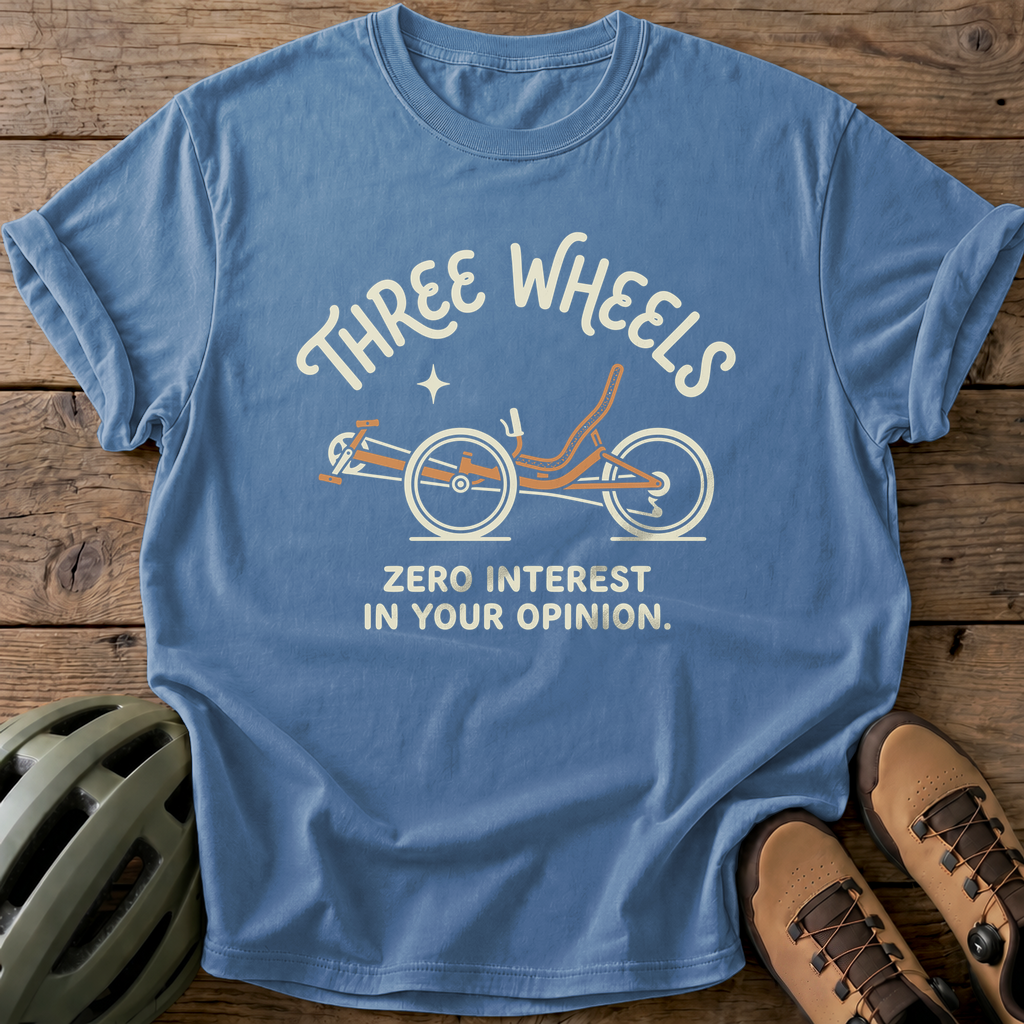 Three Wheels Tee — blue-jean