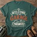 Welcome To The Garage Tee — blue-spruce