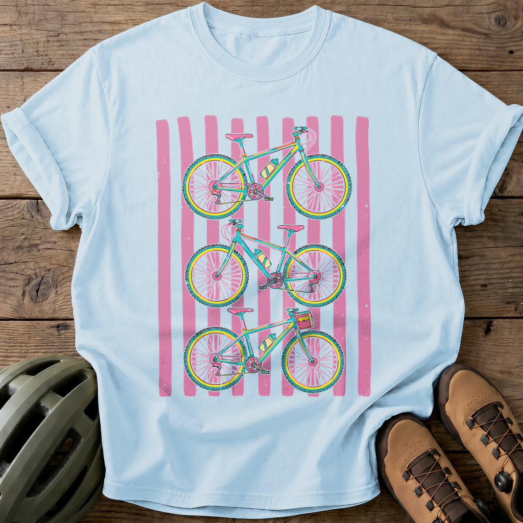 Triple Bicycle Fun Tee — chambray