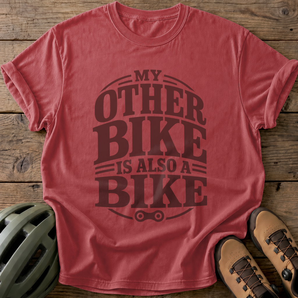 My Other Bike Is Also A Bike Tee — crimson