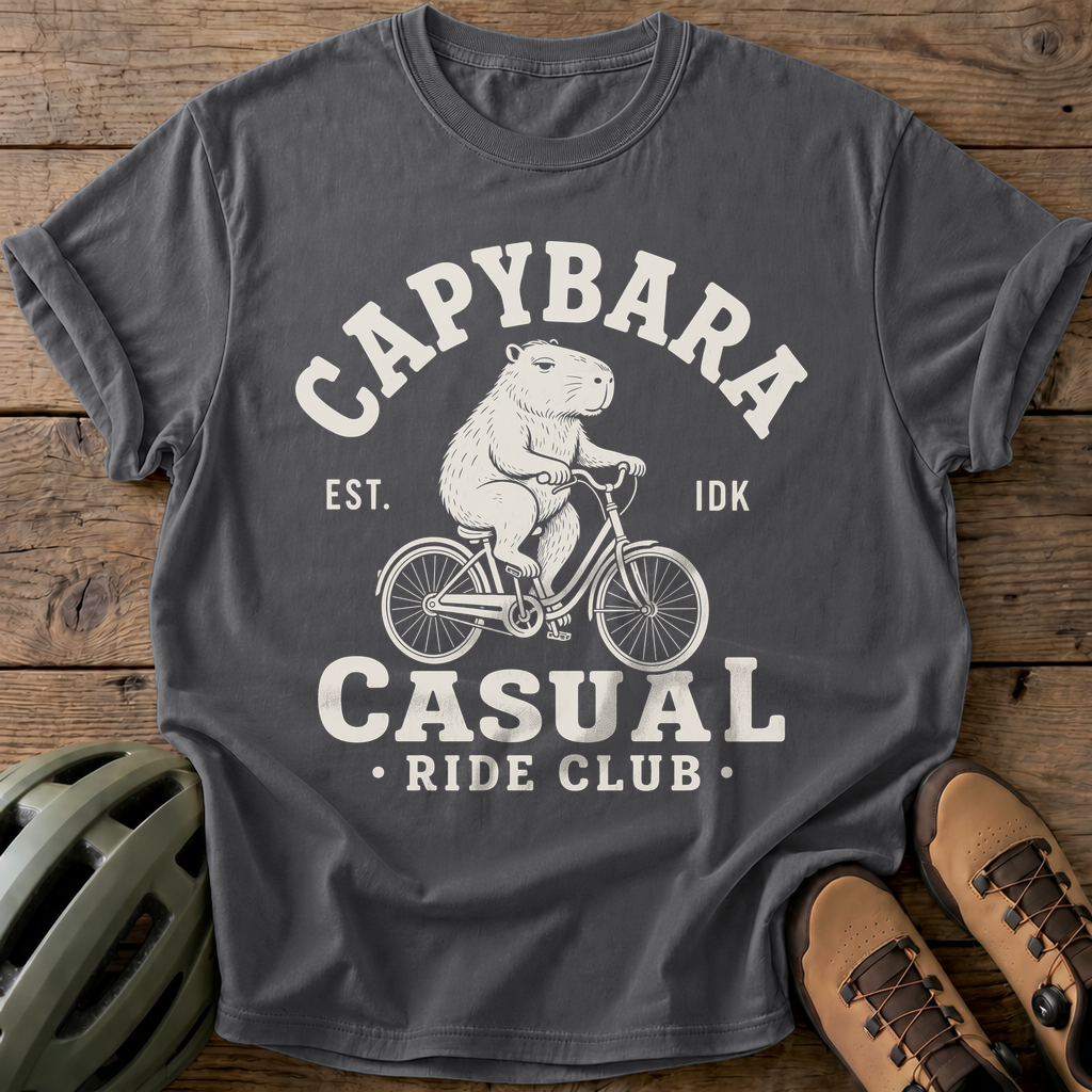 Capybara Casual Tee — pepper