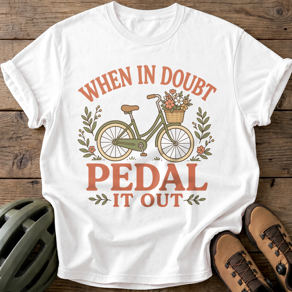 Pedal It Out Tee — white