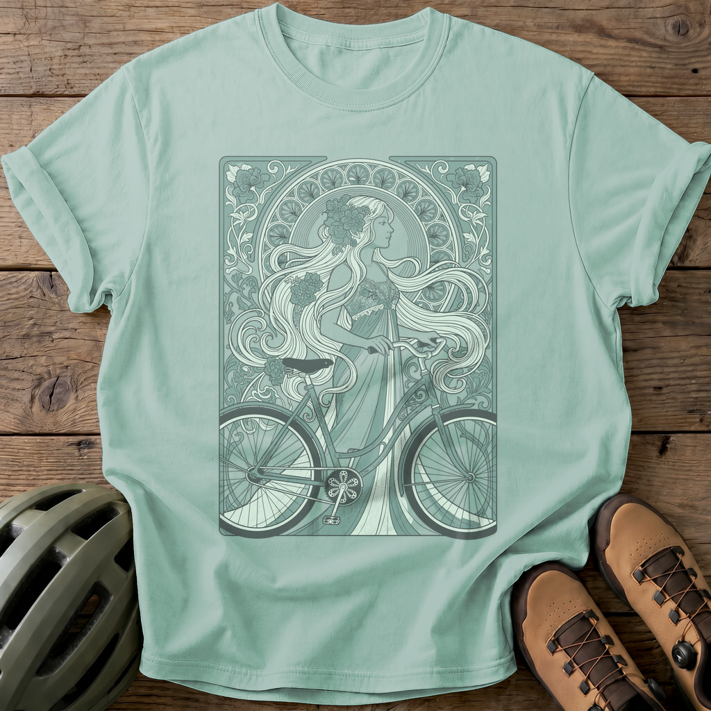 Art Nouveau Cyclist Tee — bay
