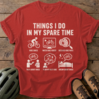 Spare Time Bikes Tee — red