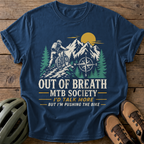 Out Of Breath MTB Society Tee — navy