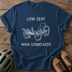 Low Seat Standards Tee — navy