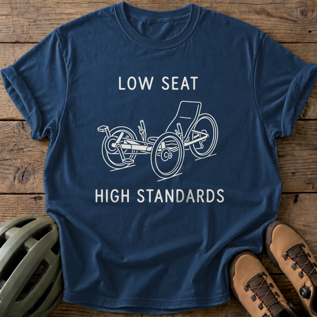 Low Seat Standards Tee — navy