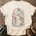 Flower Biker Tee — ivory