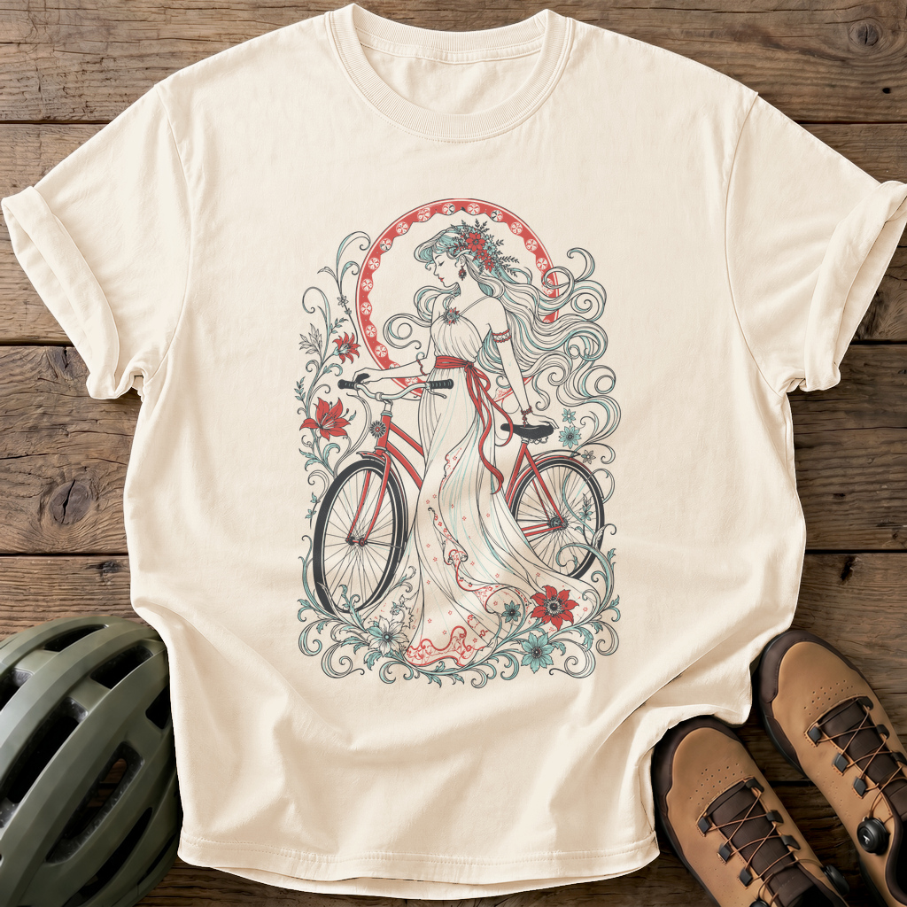 Flower Biker Tee — ivory