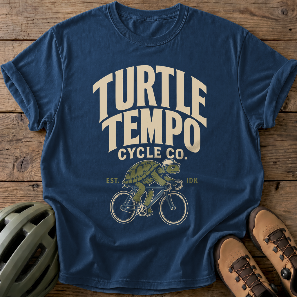 Turtle Tempo Tee — navy