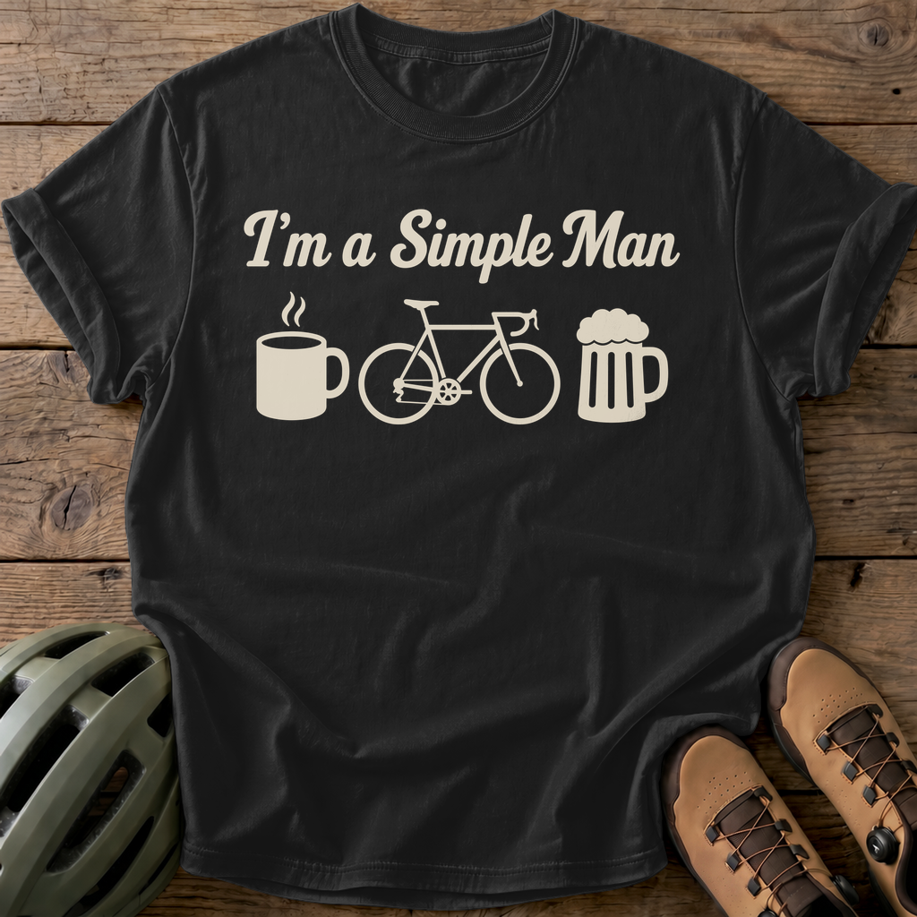 Simple Man Tee — black