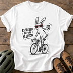 Espresso Peloton Tee — white