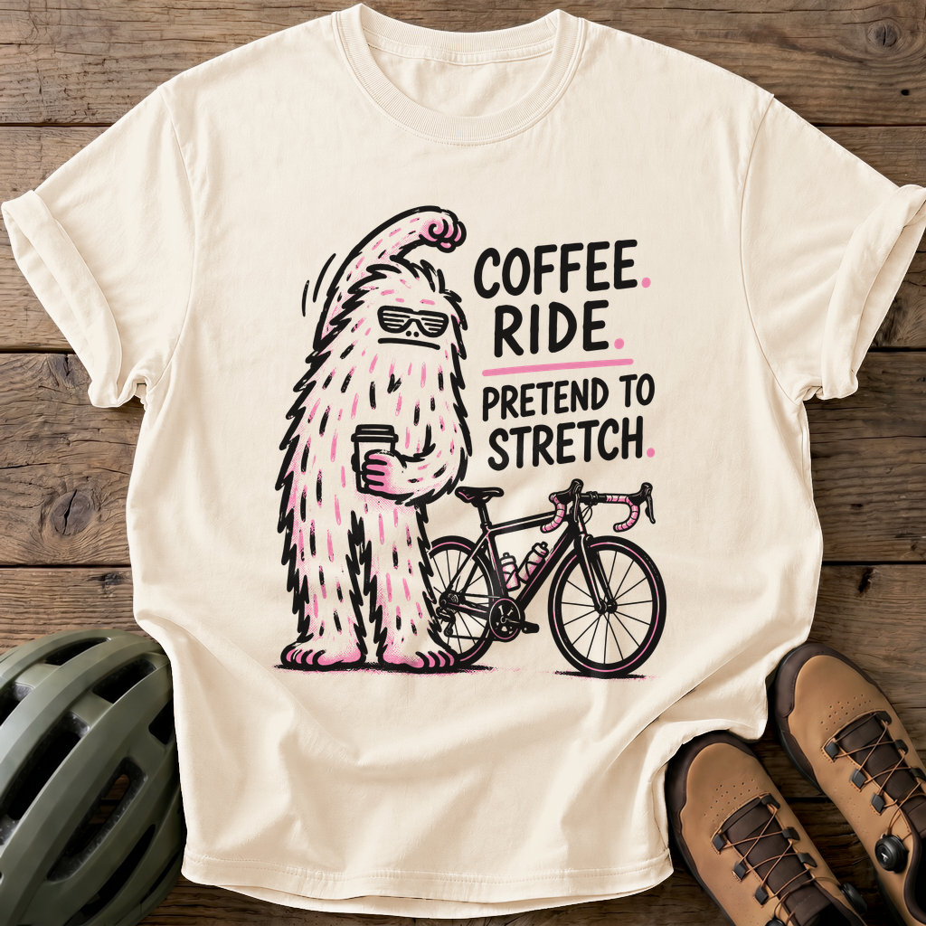 Coffee Ride Stretch Tee — ivory