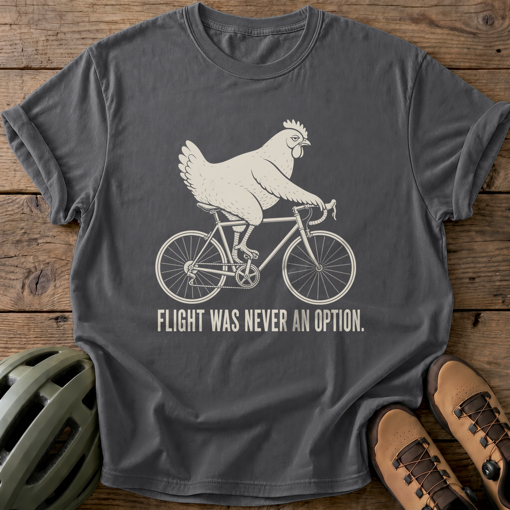 Flightless Cyclist Tee — pepper