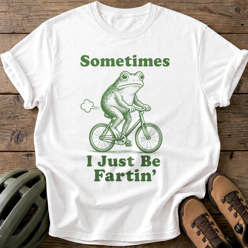 Fartin' Frog Tee — white