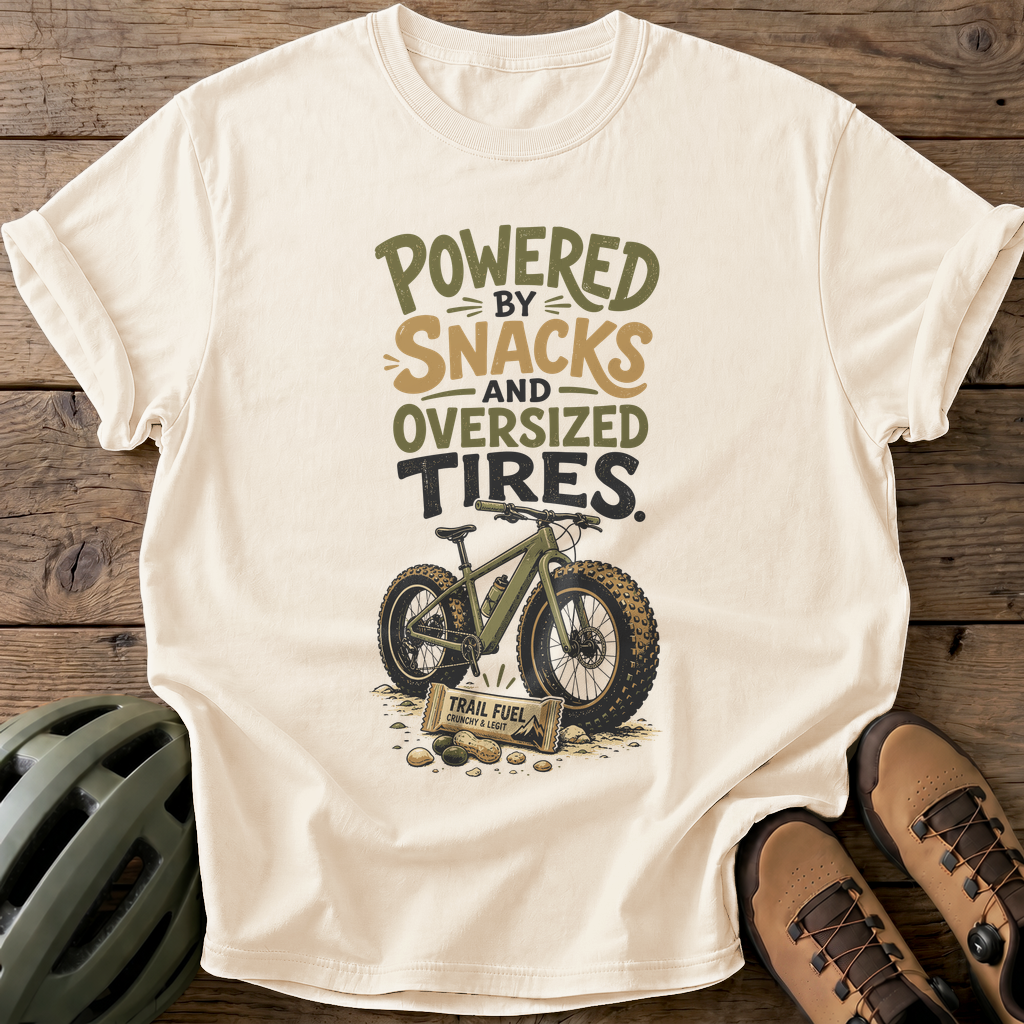 Snacks & Tires Tee — ivory