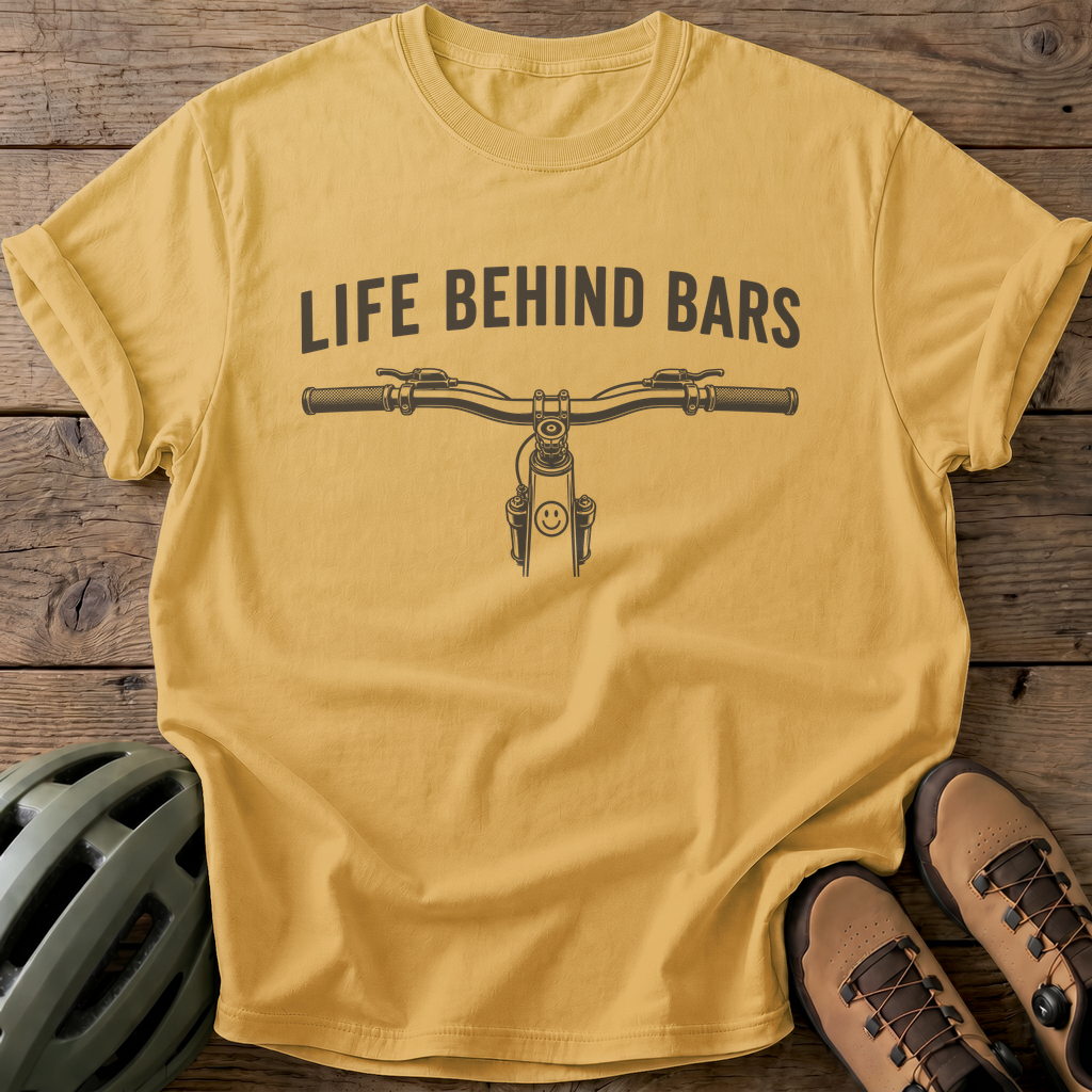 Behind Bars Tee — mustard