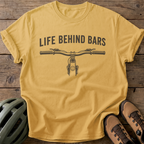 Behind Bars Tee — mustard